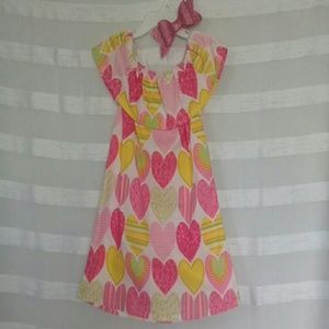 💕Shoulder dress girl💖& bright tie